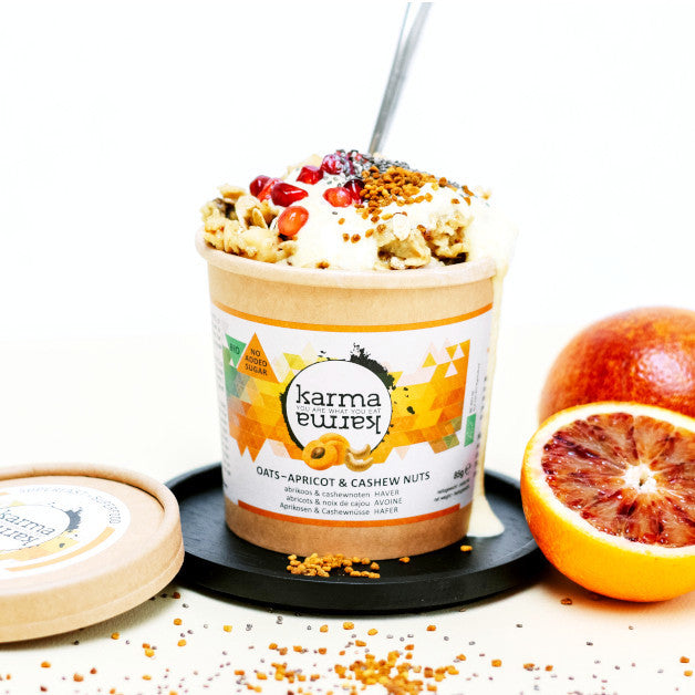 Aprikose und Cashewnüssen Bio Hafer Cups | 12x 85g