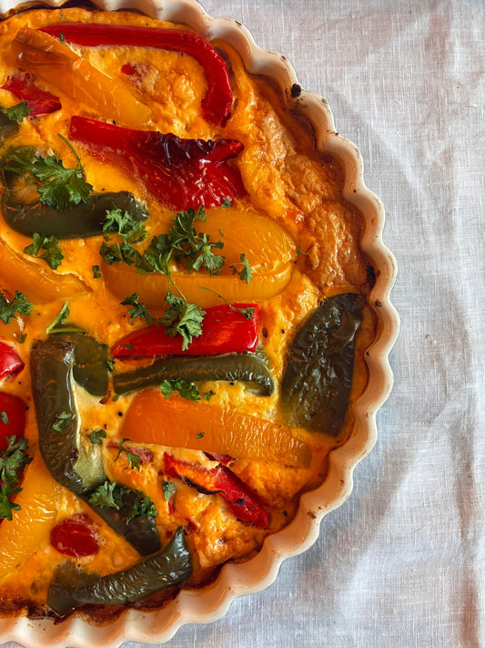Haverquiche met paprika