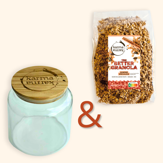 Bundel | The BETTER Granola & Jar | Amandel & Speculoos Bio Granola | 1x 1kg