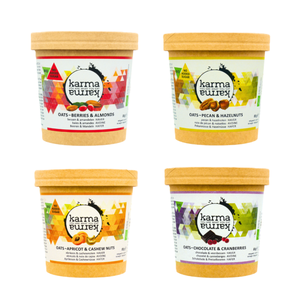 gemischtes Rabatpakket bio Porridge Becher | 48x 85g + kostenloser Versand