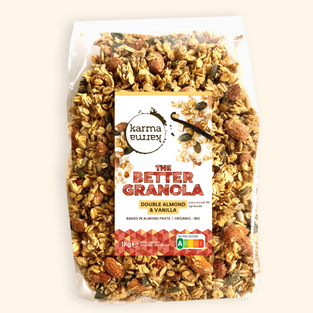 Bundel | The BETTER Granola & Jar | Amandel & Vanille Bio Granola | 1x 1kg