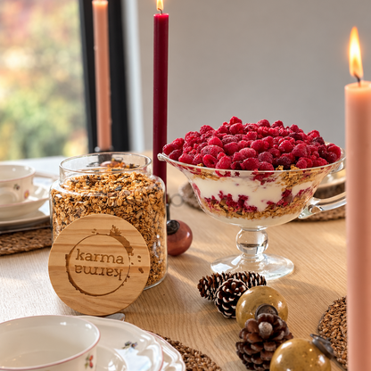 Kerstcadeau | The Better Granola in glazen bokaal met geschenkdoos