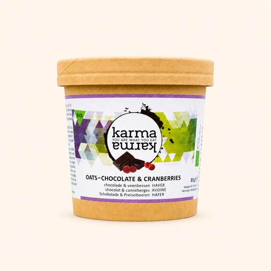 chocolat canneberges cups d'avoine bio | 12x 85g