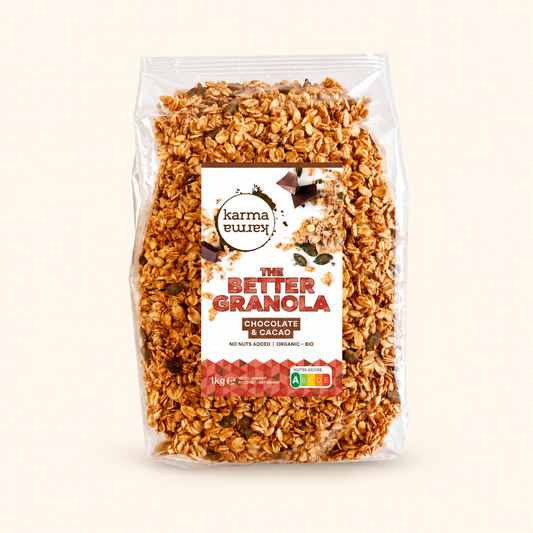 Zak Chocolade & Cacao Bio Granola van 1 kg, The Better Granola van KarmaKarma