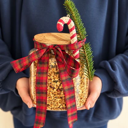 Kerstcadeau | The Better Granola in glazen bokaal met geschenkdoos