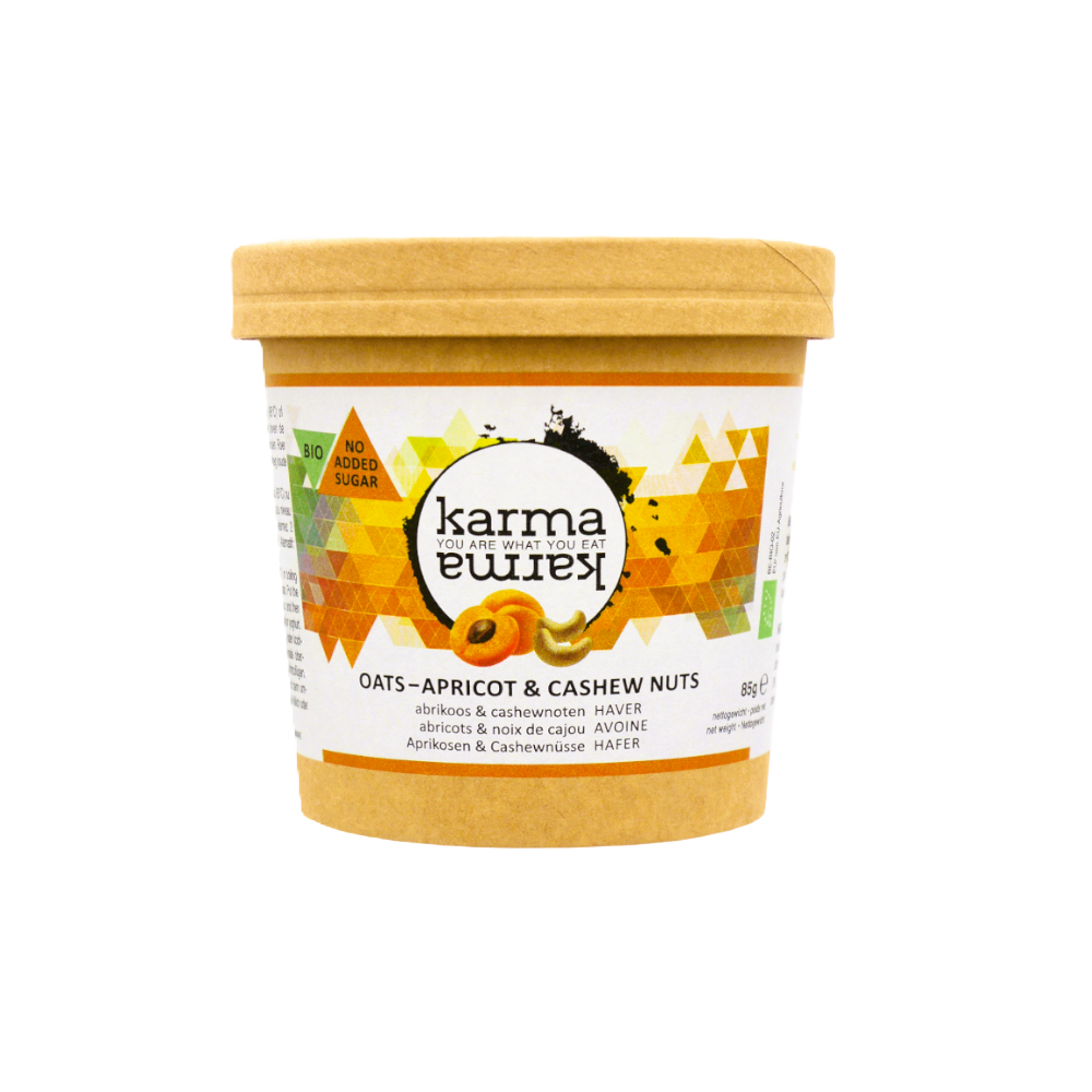 abricot & noix de cajou cups d'avoine bio | 12x 85g